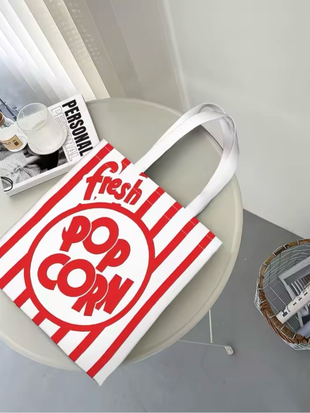 Fresh Popcorn Canvas Tote - Picture 2 of 4